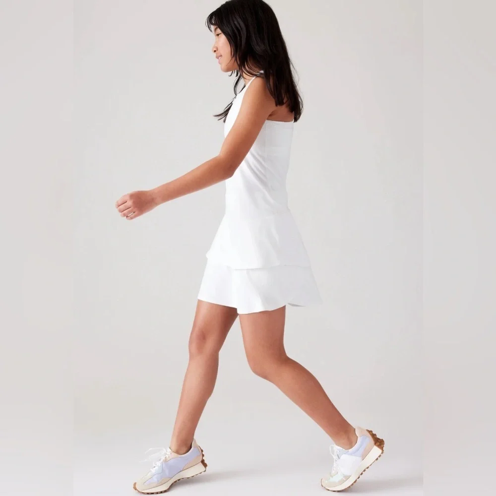 NWT Athleta Girl White Swing Dress Size L/12.